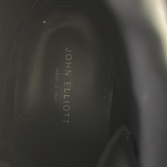 John Elliott Calfskin Leather High Top Sneakers - Picture 11 of 14